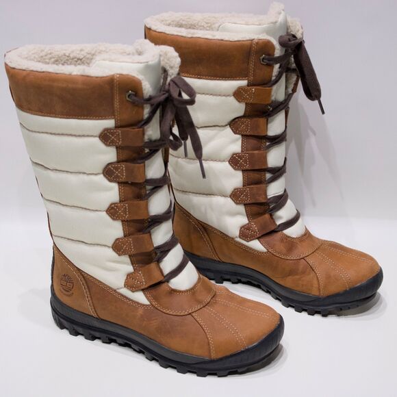 NWOB Timberland Mt. Holly Tall Waterproof Fleece Lined Winter Snow Boots Women 8 - Picture 2 of 12